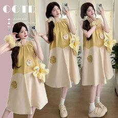 实拍 有货 孕妇装夏季无袖背心连衣裙