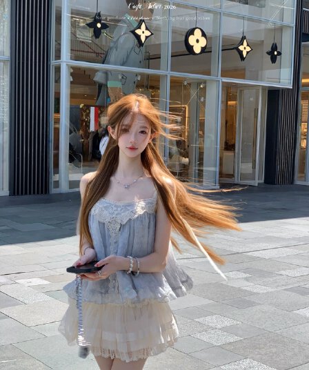 달콤한 배 푸 푸 헤일로 염색 블루 레이스 좋은 플래시 레이스업 스팽글 맨위 감기 센스 슬립 바지 세트