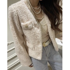 批发韩式<b class='q'>甜美</b>羊羔毛短款外套