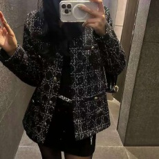 批发小香风粗花呢西装短外套女 春<b class='q'>秋</b> 轻奢时尚 网红名媛淑女韩国chic