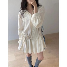 批发韩国  甜美少女风 腰间系带百褶连衣裙<b class='q'>连体</b><b class='q'>裤</b>