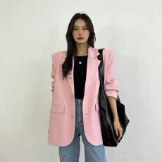 批发西装外套女2026<b class='q'>春</b>装新款设计感韩版宽松休闲港风英伦风西服上衣潮