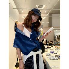 批发夏季韩版纯色短袖开衫<b class='q'>牛仔</b>衬衫女 已出大货