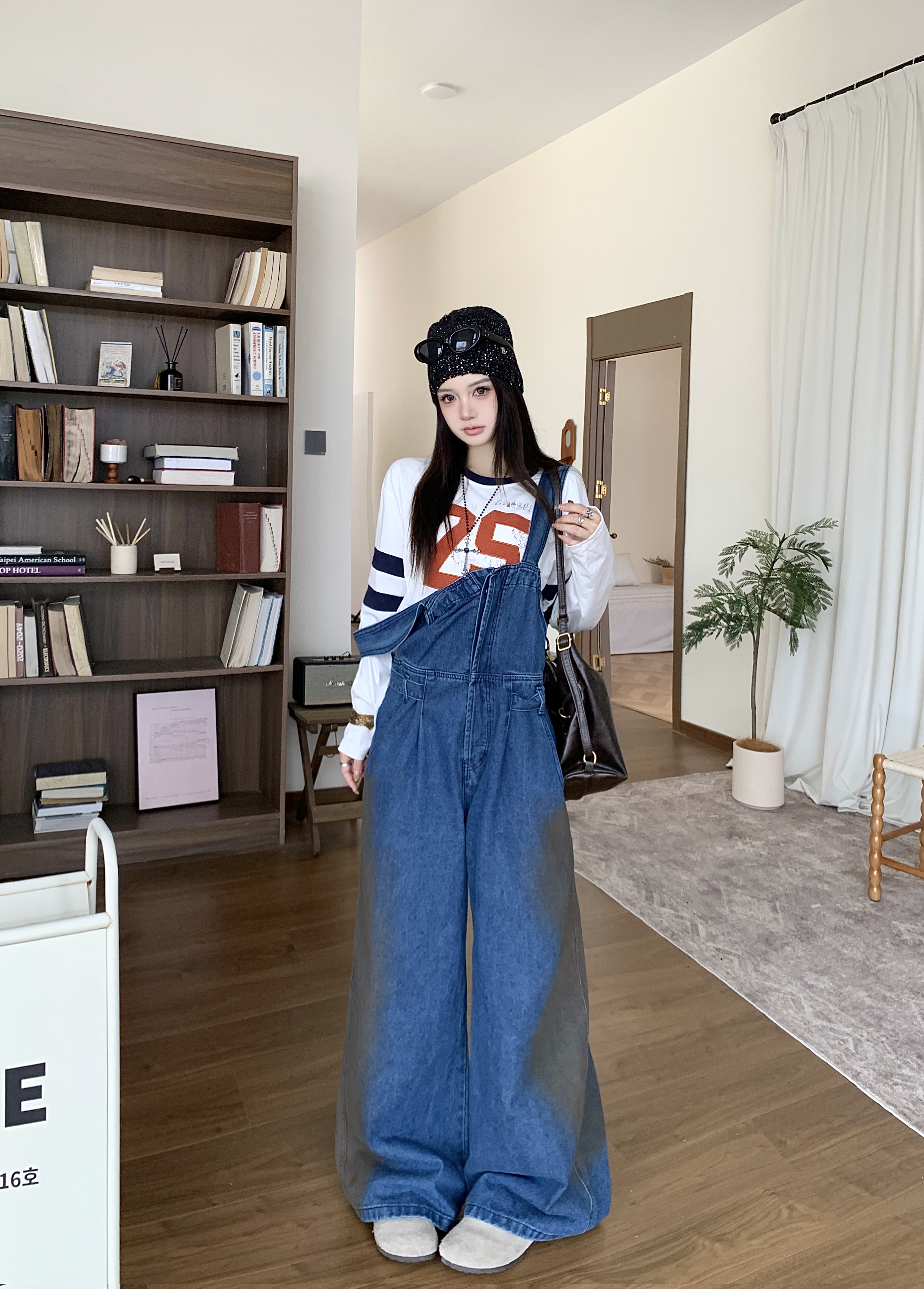 실사 정가 사설 서비스 멜빵 바지 무거운 작업 더러운 염색 워싱 캐주얼 아메리칸 워크웨어 와이드 레깅스 바지