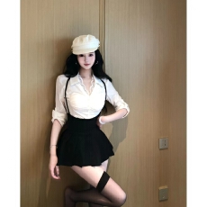 批发控场质感春夏小性感纯欲风学院风衬衫短裙修身显瘦<b class='q'>套装</b><b class='q'>女</b>