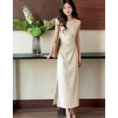 批发【清禾序】小个子法式气质<b class='q'>连衣裙女</b>夏季收腰显瘦高级感短袖长裙