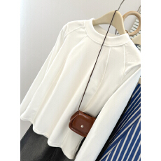 批发实拍德绒磨毛保暖长袖<b class='q'>打底衫</b>女秋冬宽松内搭可外穿半高领T恤上衣