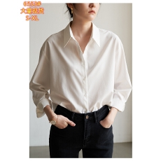 批发SS STUDIO叠穿百搭 法式简约通勤气质白色长袖<b class='q'>衬衫</b>女<b class='q'>职业</b>上衣春秋