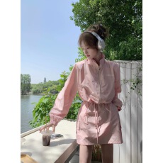 批发冲锋衣套装短裙工装裙两件套小个子美式春<b class='q'>夏</b>运动女防晒2025新款