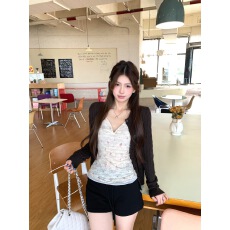 批发棕色韩系chic长袖针织外套女冬季麻花宽松毛衣开<b class='q'>衫</b>小个子百搭上衣