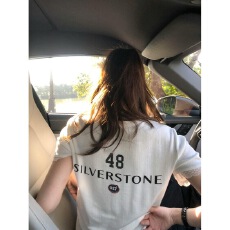 2026年新款白色短袖T恤夏季宽松显瘦小众设计感字母印花上衣潮女