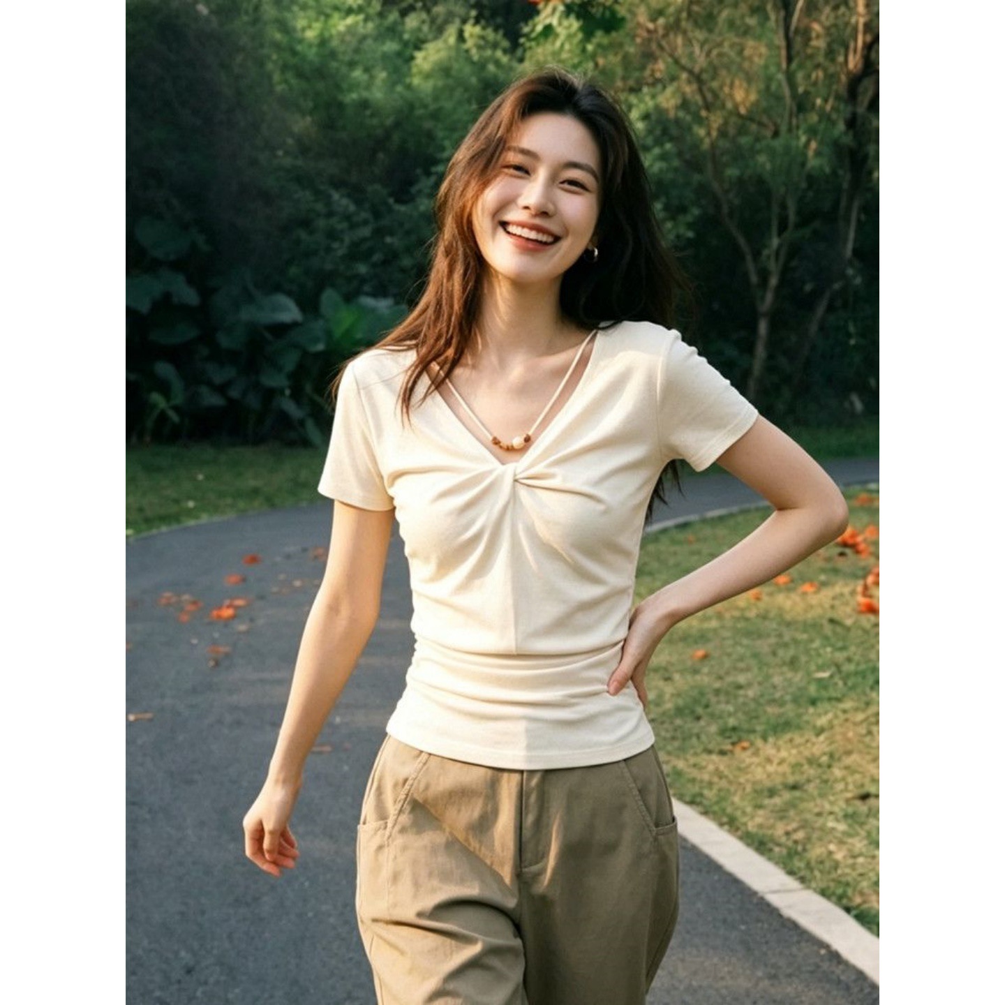 사람들 면 260 그램 한 부서 부드러운 바람 프릴 캐미솔 레이스업 오픈 가디건 맨위 투피스 세트