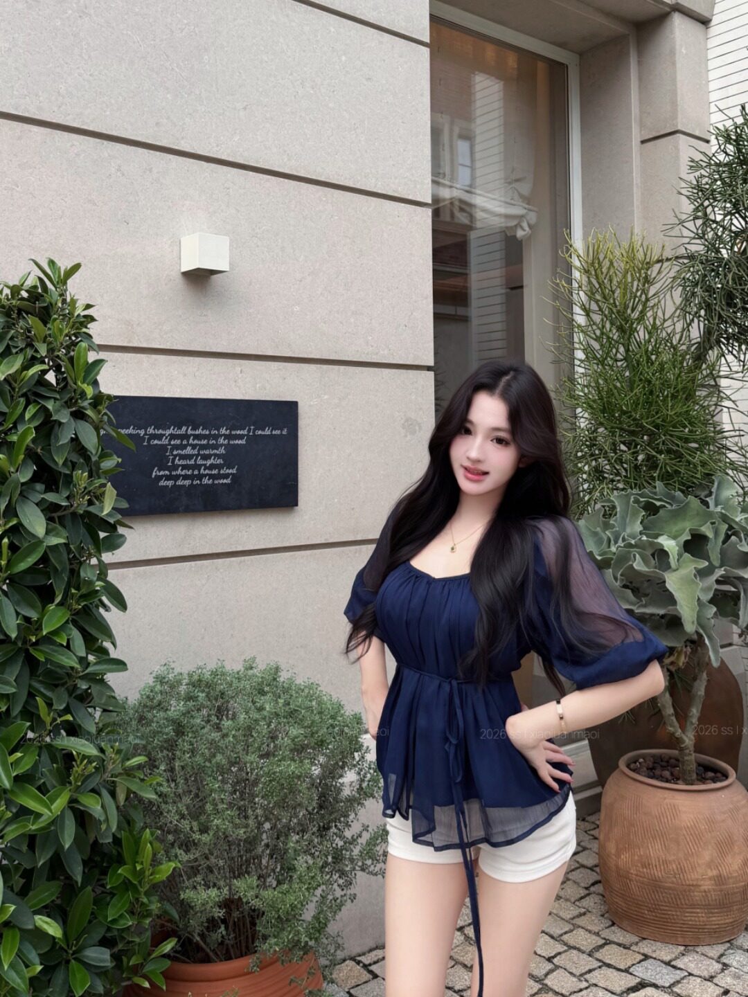 프랑스식 황색 V넥 허리 수축 거품 소매 여성 셔츠 여름 마이크로 ~을 통해 주름 레이스업 셔츠 반소매 쉬폰 톱