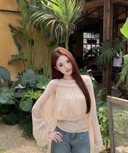 프랑스식 품격 리본 허리 수축 긴팔 셔츠 여성 의류 봄 마이크로 ~을 통해 얇은 스타일 chic 셔츠 작은 대중 핑크색 맨위