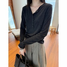 批发优美 已出货 人棉 260克 <b class='q'>长袖</b><b class='q'>T</b><b class='q'>恤</b>女秋新款百搭显瘦上衣