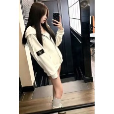 批发美式复古徽章土星刺绣开衫连帽<b class='q'>卫衣</b>女春秋宽松慵懒风<b class='q'>潮牌</b>拉链外套