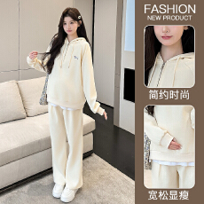 批发实拍2026春秋新款<b class='q'>休闲</b>卫衣假两件腊肠狗刺绣运动<b class='q'>休闲</b>卫衣两件套装