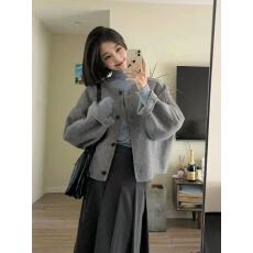 批发加厚灰色深冬独特超好看呢子大衣女入冬季2026年新款毛呢外套<b class='q'>短</b>款