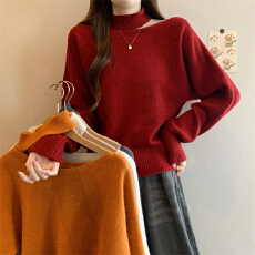 批发实拍实价 新款设计感斜肩挂脖<b class='q'>毛</b>衣针织<b class='q'>衫</b>