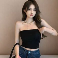 批发带胸垫女士时尚显瘦纯色<b class='q'>百搭</b>打底女抹胸潮流时尚女式单穿性感上衣