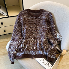 2025年秋冬季新款韩系简约风圆领针织开衫女时尚百搭显瘦上衣潮