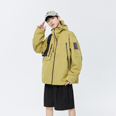 批发新款<b class='q'>春</b>秋薄款男女冲锋衣外套宽松休闲运动潮牌男款连帽夹克服