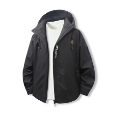 批发冲锋衣外套男士2025<b class='q'>春</b>秋季防水夹克衫可拆卸连帽上衣潮牌户外男装