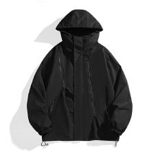 批发2025跨境休闲情侣登山服外套秋<b class='q'>冬</b>新款外贸连帽青年防水运动冲锋衣