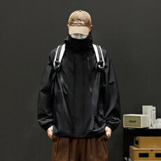 批发2025跨境休闲情侣登山服外套秋<b class='q'>冬</b>新款外贸连帽青年防水运动冲锋衣
