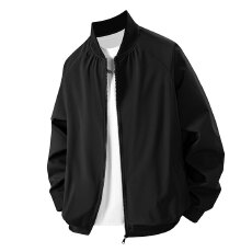 批发爆款男士立领飞行夹克衫<b class='q'>春</b>秋款男女学生情侣宽松大码休闲百搭外套