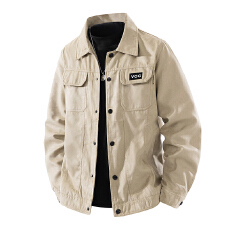 批发工装外套男士新款<b class='q'>春</b>秋季潮牌潮流宽松休闲外套美式复古翻领夹克男