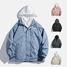 批发秋季新品大码假两件夹克外套<b class='q'>男</b>港风青年学生休闲百搭时尚潮<b class='q'>男</b>上衣