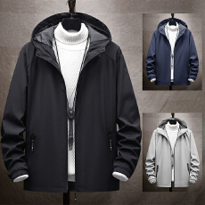 批发2025春秋季新款连帽<b class='q'>夹克</b>修身外套男女学生情侣韩版潮流休闲上衣