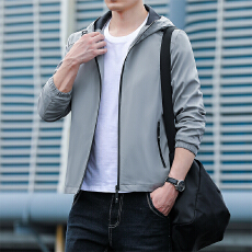 批发2025春秋季新款连帽<b class='q'>夹克</b>修身外套男女学生情侣韩版潮流休闲上衣