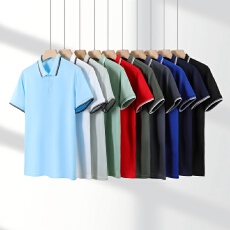 批发翻领工作服定制印logo短袖polo衫刺绣企业速干文化衫订做印字