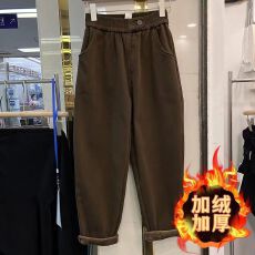 批发纯棉哈伦裤复合贝贝绒保暖时尚休闲长裤女秋冬款大码高腰显瘦<b class='q'>女裤</b>