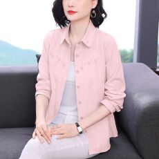 批发新款时尚翻领休闲春秋长袖宽松纯棉爆款衬衫<b class='q'>女</b>显瘦设计感小衫上衣