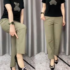 批发夏季时尚新款小个子显瘦<b class='q'>哈伦裤</b>洋气休闲裤薄款纯色宽松高腰九分裤