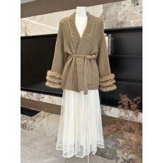 批发WW定制早秋小众法式气质休闲宽松垂感针织开衫外套女纯欲复古上衣