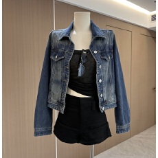 批发Skk Store BF解构主义 复古高品棉立体分割水洗牛仔外套