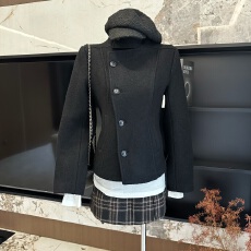 批发红人馆羊毛大衣女款2025新款秋冬黑色呢子小个子保暖短款毛呢外套