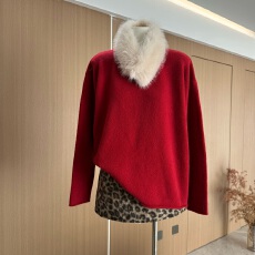 批发韩系甜美风软糯毛绒套头毛衣女秋冬新款毛绒围脖慵懒保暖上衣
