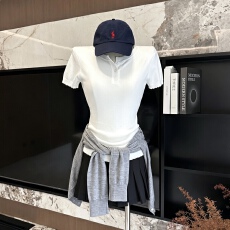 批发popchee｜玉兰tee｜天丝棉的针织花瓣小短袖～百搭又带点小心思