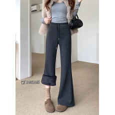 批发实拍实价 加绒加厚高腰显瘦修身百搭<b class='q'>提</b><b class='q'>臀</b>微喇叭垂感运动休闲<b class='q'>裤</b>