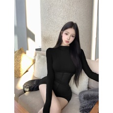 批发实拍实价 纯欲性感内搭修身显瘦打底拼接<b class='q'>网纱</b>高级感上衣丰胯短裤