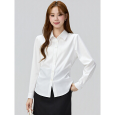 批发实拍 白色修身长袖<b class='q'>衬衫</b>女秋季2026年新款通勤面试<b class='q'>职业</b>正装上衣
