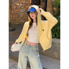 批发学院风针织开衫毛衣<b class='q'>外套</b>2025<b class='q'>新款</b>秋季女装初冬韩系穿搭连帽上衣女