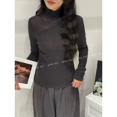 批发气质网纱拼接磨毛薄绒长袖T恤女2025秋冬新款性感内搭<b class='q'>打底衫</b>上衣