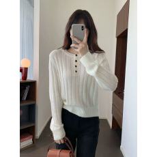 批发秋冬纯欲氛围感粉色毛衣针织打底衫女内搭设计感<b class='q'>修身</b>长袖上衣