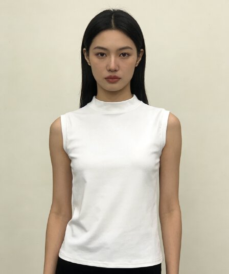 검정색 반하이넥 캐미솔 인사이드 가져 가라. 2026 새로운 봄 여름 몸매 가꾸기 어깨 품격 민소매 맨위 슬림해 보이는